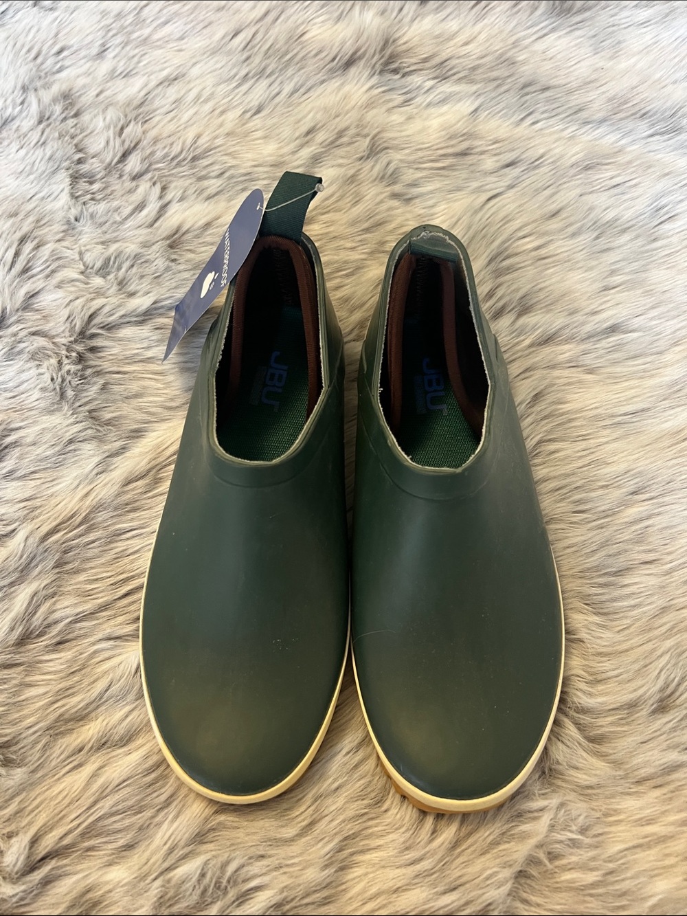 JBU Men's Slip-On Rain & Snow Boots in Dark Green